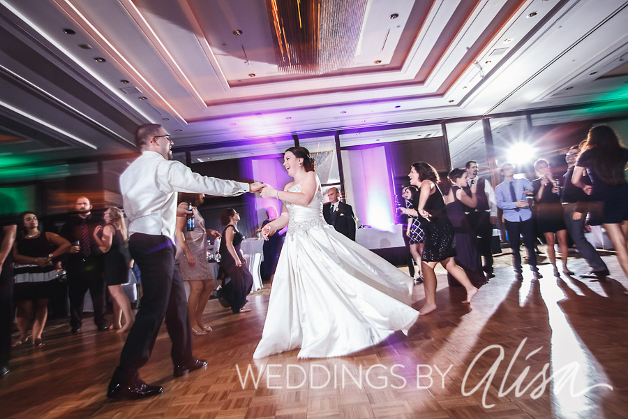 Photos of downtown Pittsburgh hotel wedding reception